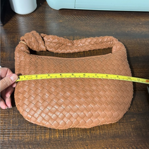Quince Italian Leather Handwoven Mini Hobo Bag NWT - Picture 6 of 14